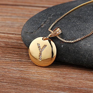 Custom Letter Necklace Gold