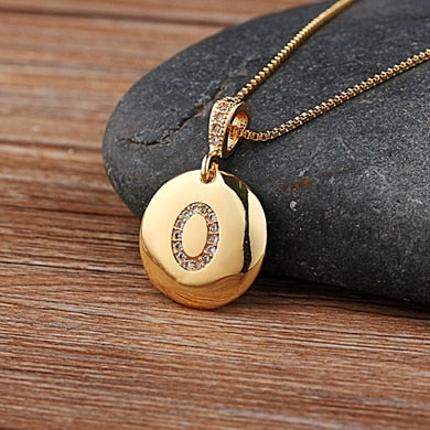 Custom Letter Necklace Gold