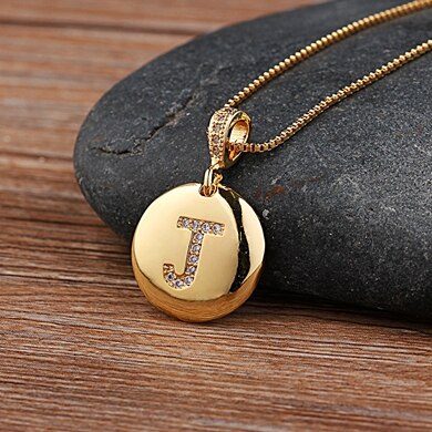 Custom Letter Necklace Gold