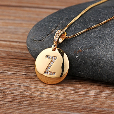 Custom Letter Necklace Gold