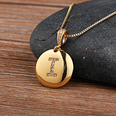 Custom Letter Necklace Gold