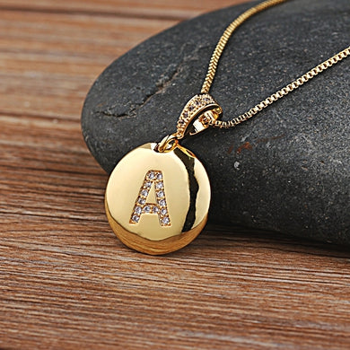 Custom Letter Necklace Gold