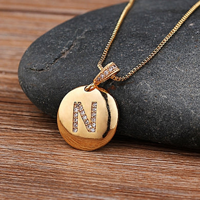 Custom Letter Necklace Gold