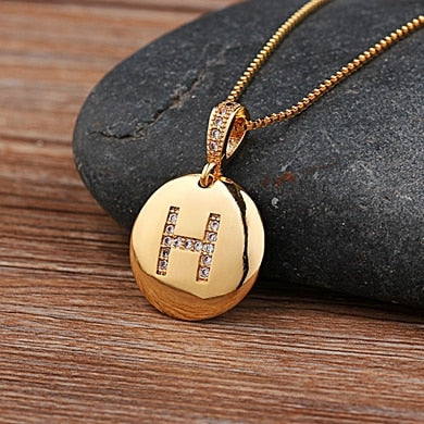 Custom Letter Necklace Gold