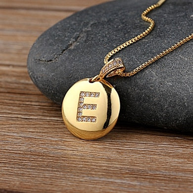 Custom Letter Necklace Gold