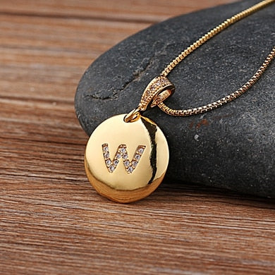 Custom Letter Necklace Gold