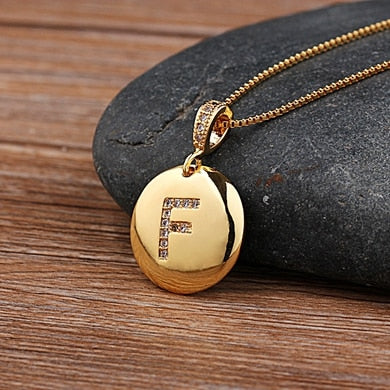 Custom Letter Necklace Gold