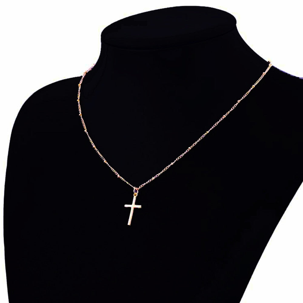 Summer Gold Chain Cross Necklace