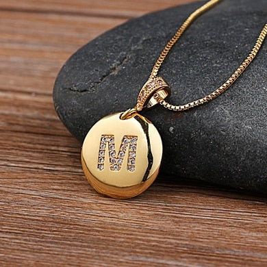 Custom Letter Necklace Gold