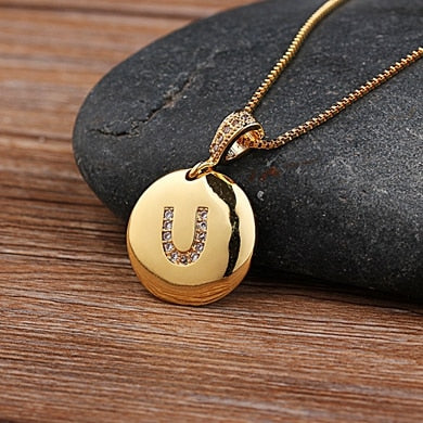 Custom Letter Necklace Gold