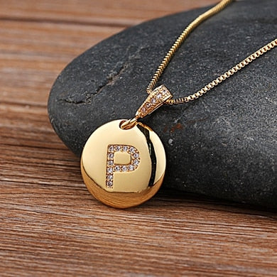 Custom Letter Necklace Gold