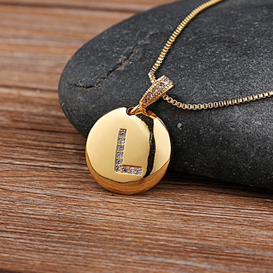 Custom Letter Necklace Gold