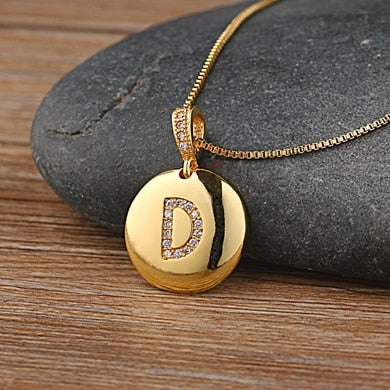 Custom Letter Necklace Gold