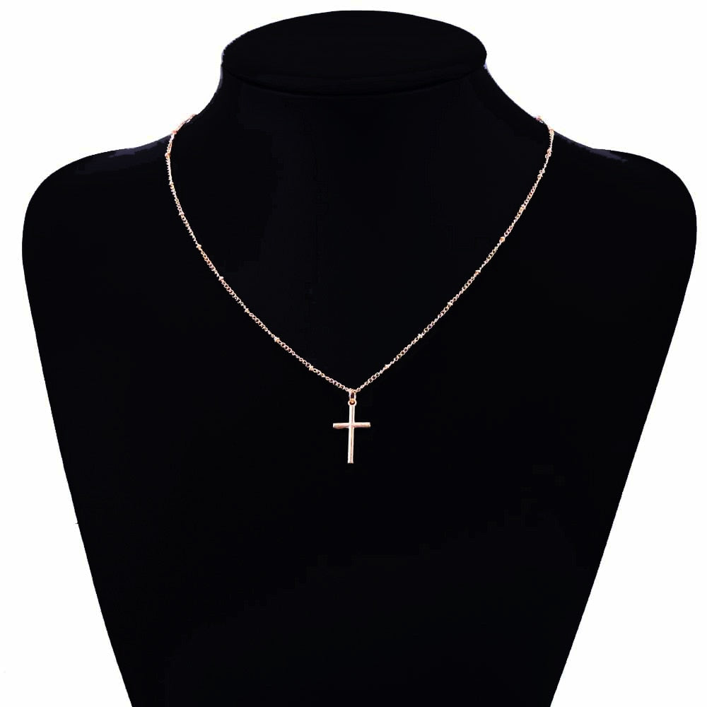 Summer Gold Chain Cross Necklace