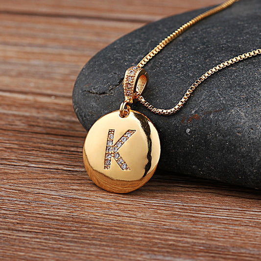 Custom Letter Necklace Gold