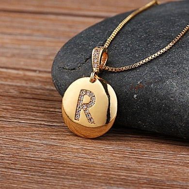 Custom Letter Necklace Gold