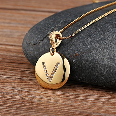 Custom Letter Necklace Gold