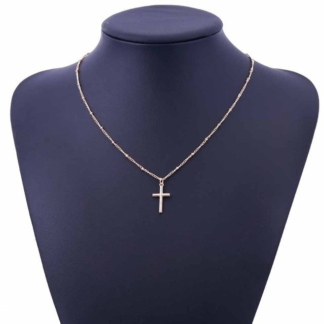 Summer Gold Chain Cross Necklace