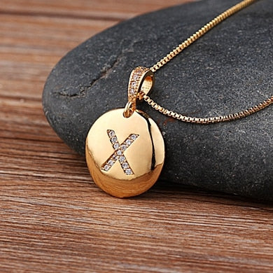 Custom Letter Necklace Gold