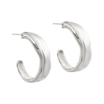 Load image into Gallery viewer, BIKO - Wavi Hoops - Silver
