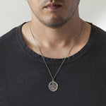 Load image into Gallery viewer, Heart of the Wolf silver talisman
