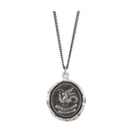 Load image into Gallery viewer, While we Live let us Live silver talisman
