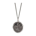 Load image into Gallery viewer, Heart of the Wolf silver talisman
