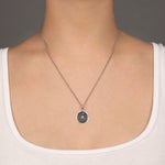 Load image into Gallery viewer, Live in the Moment silver talisman
